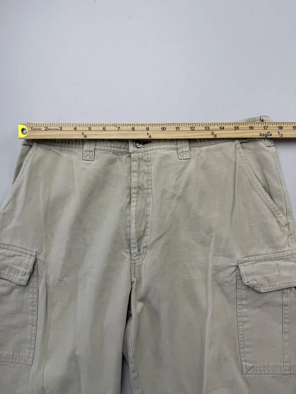 The North Face Pants Mens 36 Beige Cargo Relaxed Fit Canvas Outdoor Workwear